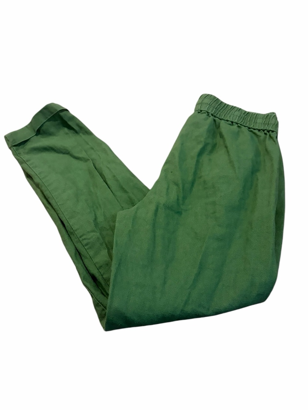 J. CREW green linen blend pants